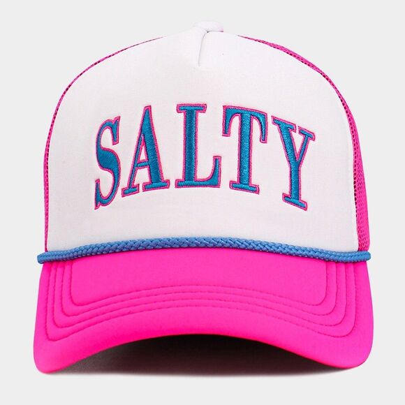 SALTY Mesh Back Trucker Hat Adjustable Snapback Cap Beach Surf Dad Hat Unisex - Picture 3 of 3